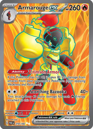 Armarouge ex - 218/182 - SV04 Paradox Rift - Holofoil - Near Mint (NM)