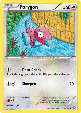 Porygon - XY Ancient Origins - Reverse Holofoil - Moderately Played (MP)