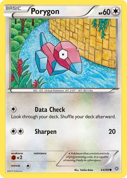 Porygon - XY Ancient Origins - Reverse Holofoil - Moderately Played (MP)