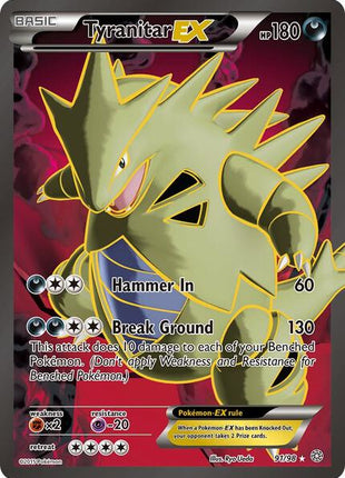Tyranitar EX (91 Full Art) - XY Ancient Origins - Holofoil - Heavily Played (HP)