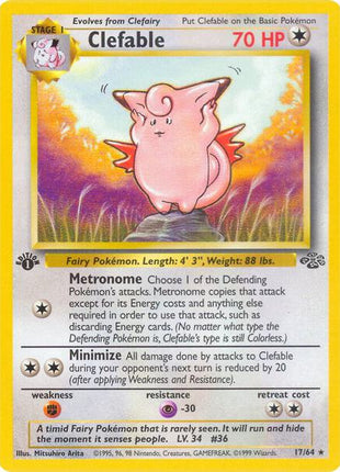 Clefable (17) - Jungle - 1st Edition - Near Mint (NM)