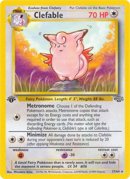 Clefable (17) - Jungle - 1st Edition - Near Mint (NM)