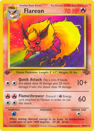 Flareon (19) - Jungle - Unlimited - Moderately Played (MP)