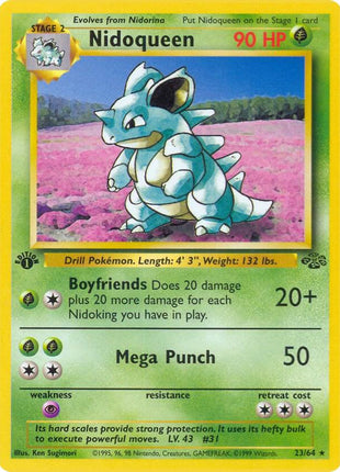 Nidoqueen (23) - Jungle - 1st Edition - Damaged