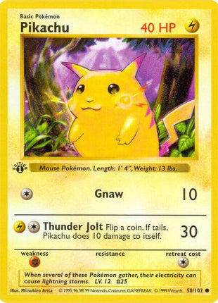Pikachu - Base Set Shadowless - Unlimited - Near Mint (NM)