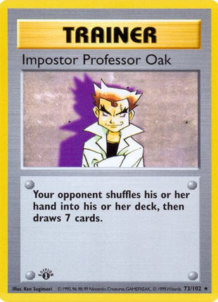Impostor Professor Oak - Base Set Shadowless - Unlimited - Lightly Played (LP)