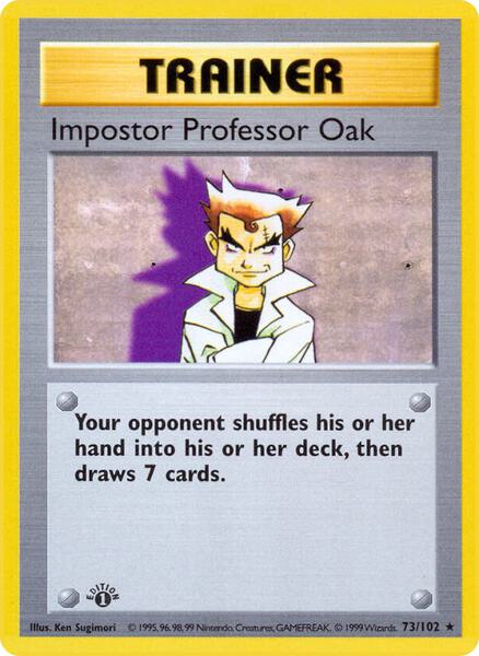 Impostor Professor Oak - Base Set Shadowless - Unlimited - Lightly Played (LP)