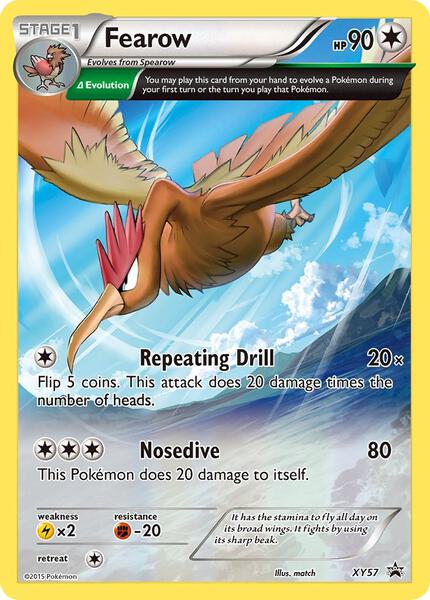 Fearow - XY Promos - Holofoil - Heavily Played (HP)