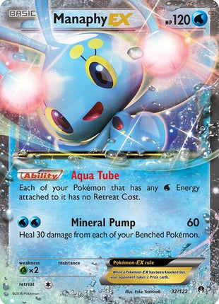 Manaphy EX - XY BREAKpoint - Holofoil - Moderately Played (MP)