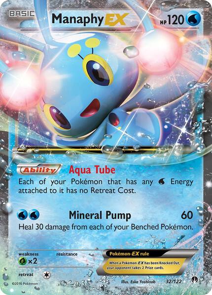 Manaphy EX - XY BREAKpoint - Holofoil - Moderately Played (MP)