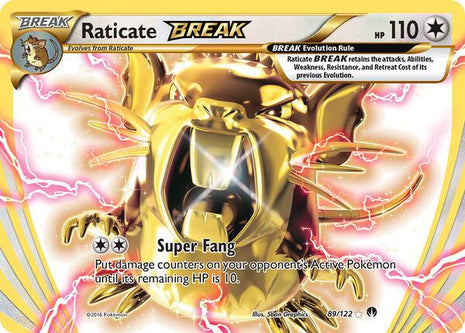 Raticate BREAK - XY BREAKpoint - Holofoil - Moderately Played (MP)
