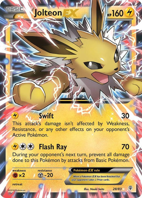 Jolteon EX - Generations - Holofoil - Heavily Played (HP)