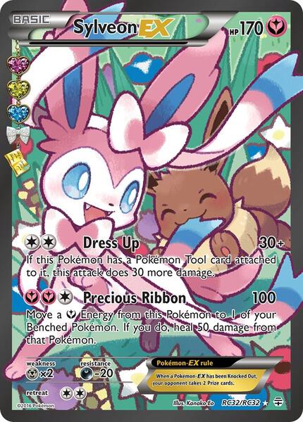 Sylveon EX (Full Art) - Generations Radiant Collection - Holofoil - Lightly Played (LP)