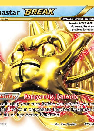 Omastar BREAK - XY Fates Collide - Holofoil - Heavily Played (HP)