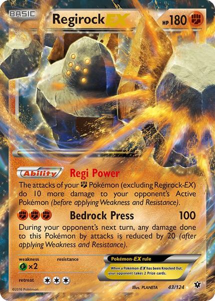 Regirock EX - XY Fates Collide - Holofoil - Near Mint (NM)