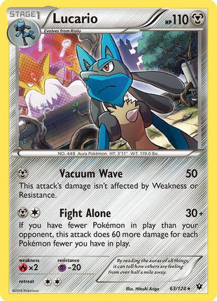 Lucario (63) - XY Fates Collide - Holofoil - Damaged