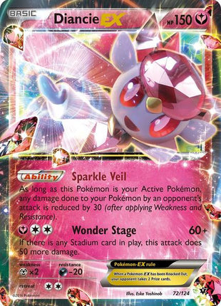 Diancie EX - XY Fates Collide - Holofoil - Near Mint (NM)
