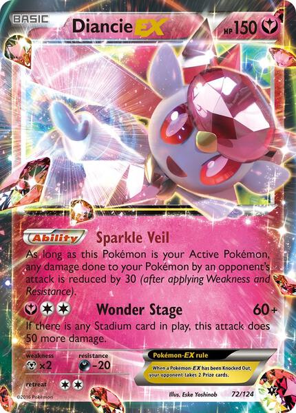 Diancie EX - XY Fates Collide - Holofoil - Near Mint (NM)
