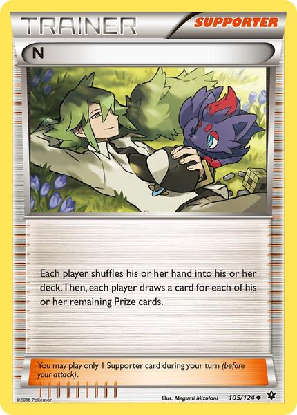 N (Supporter) - XY Fates Collide - Reverse Holofoil - Near Mint (NM)