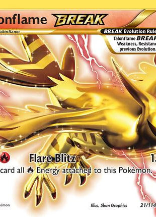 Talonflame BREAK - XY Steam Siege - Holofoil - Damaged