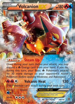 Volcanion EX - XY Steam Siege - Holofoil - Moderately Played (MP)