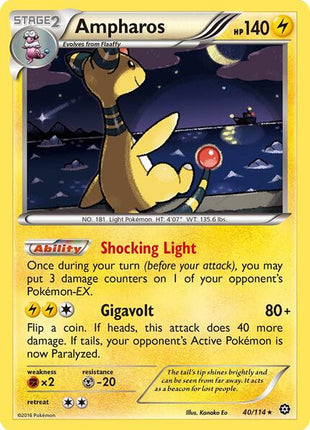 Ampharos - XY Steam Siege - Holofoil - Lightly Played (LP)