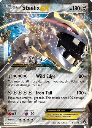 Steelix EX - XY Steam Siege - Holofoil - Damaged