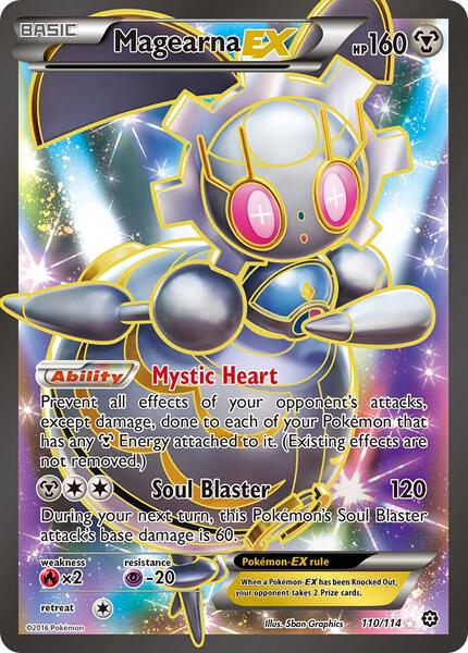 Magearna EX (Full Art) - XY Steam Siege - Holofoil - Heavily Played (HP)