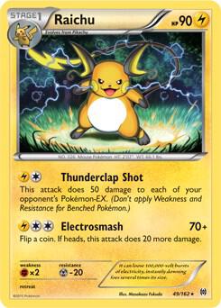 Raichu - 49/162 (XY BREAKthrough) (Cracked Ice Holo) - Deck Exclusives - Holofoil - Near Mint (NM)