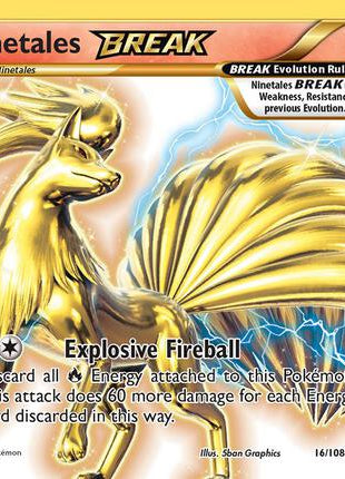 Ninetales BREAK - XY Evolutions - Holofoil - Moderately Played (MP)