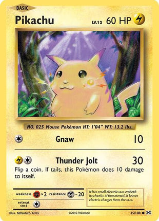 Pikachu - XY Evolutions - Reverse Holofoil - Near Mint (NM)