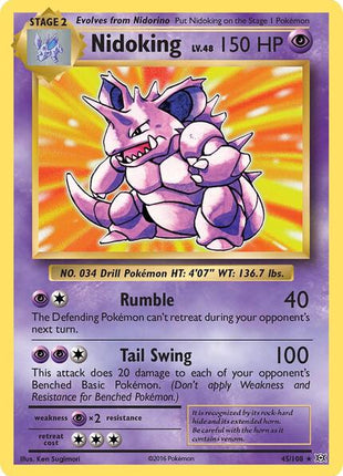 Nidoking - XY Evolutions - Holofoil - Lightly Played (LP)