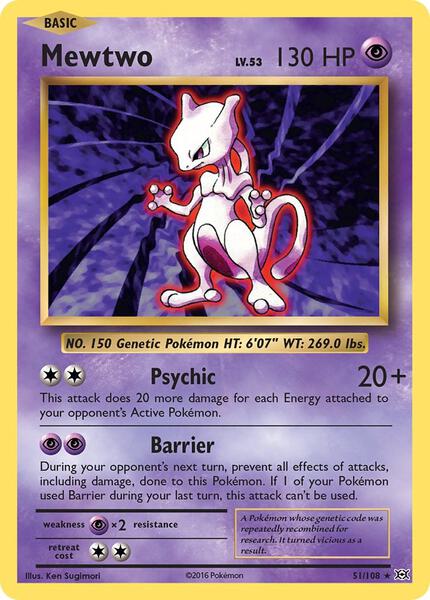 Mewtwo - XY Evolutions - Reverse Holofoil - Near Mint (NM)