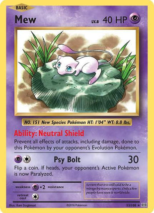 Mew - XY Evolutions - Holofoil - Lightly Played (LP)