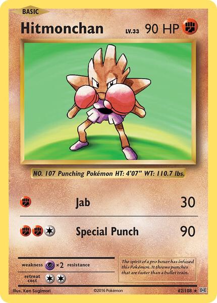 Hitmonchan - XY Evolutions - Reverse Holofoil - Near Mint (NM)
