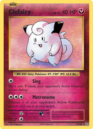 Clefairy - XY Evolutions - Reverse Holofoil - Near Mint (NM)
