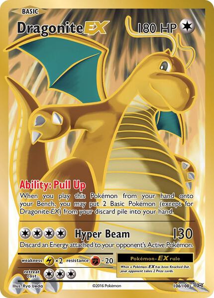 Dragonite EX (Full Art) - XY Evolutions - Holofoil - Lightly Played (LP)