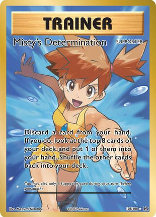 Misty's Determination (Full Art) - XY Evolutions - Holofoil - Moderately Played (MP)
