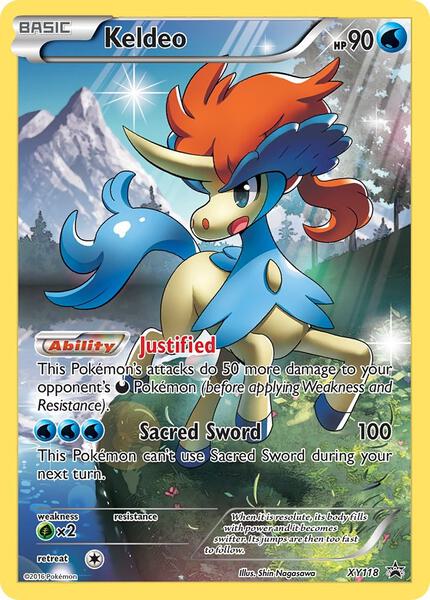 Keldeo - XY118 - XY Promos - Holofoil - Moderately Played (MP)
