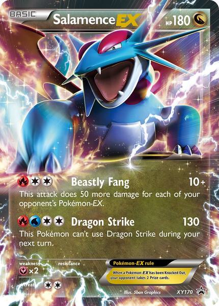 Salamence EX - XY170 - XY Promos - Holofoil - Heavily Played (HP)