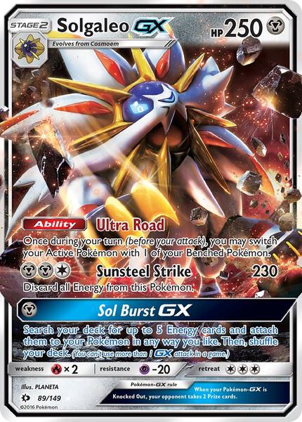 Solgaleo GX - SM Base Set - Holofoil - Near Mint (NM)