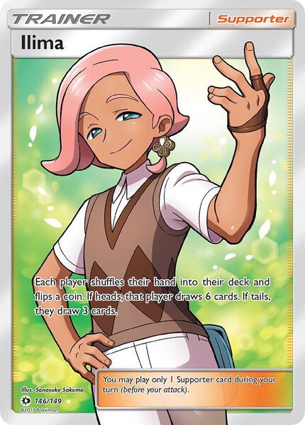 Ilima (Full Art) - SM Base Set - Holofoil - Near Mint (NM)