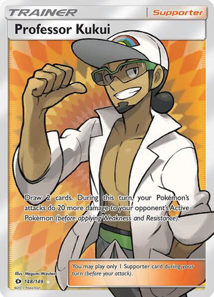 Professor Kukui (Full Art) - SM Base Set - Holofoil - Moderately Played (MP)