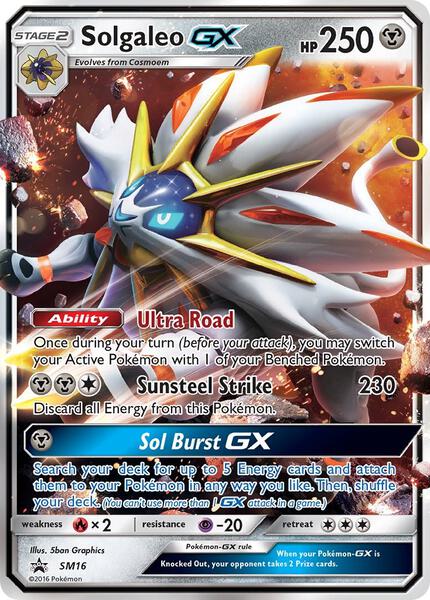 Solgaleo GX - SM16 - SM Promos - Holofoil - Near Mint (NM)