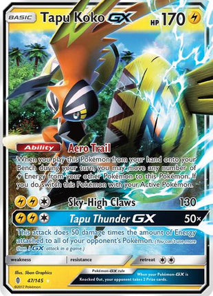 Tapu Koko GX - SM Guardians Rising - Holofoil - Near Mint (NM)