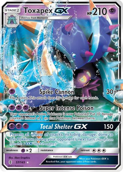 Toxapex GX - SM Guardians Rising - Holofoil - Near Mint (NM)