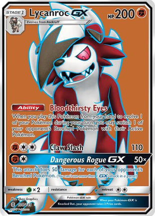 Lycanroc GX (Full Art) - SM Guardians Rising - Holofoil - Near Mint (NM)