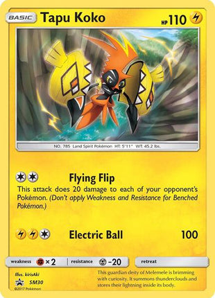 Tapu Koko - SM30 - SM Promos - Holofoil - Near Mint (NM)