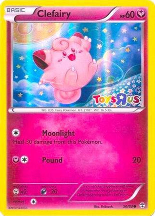 Clefairy - 50/83 (Toys R Us Promo) - Miscellaneous Cards and Products - Holofoil - Moderately Played (MP)