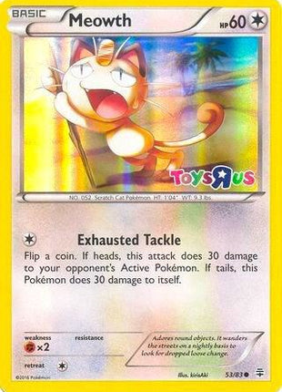 Meowth - 53/83 (Toys R Us Promo) - Miscellaneous Cards and Products - Holofoil - Near Mint (NM)